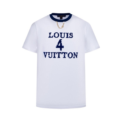 루이비통 남성 라운드 반팔 티셔츠 - Louis vuitton Mens Round Tshirt - lvc14814x