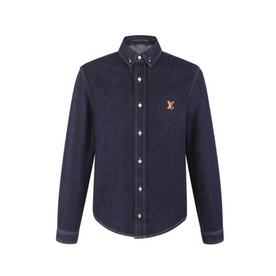 루이비통 남성 데님 셔츠 - Louis vuitton Mens Denim Shirts - lvc14979x