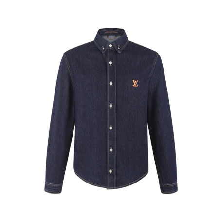 루이비통 남성 데님 셔츠 - Louis vuitton Mens Denim Shirts - lvc14979x