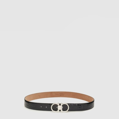 살바토레 페라가모 남성 어드저스터블 간치니 벨트 - Ferragamo Mens Adjustable Gancini Belt - bel574x