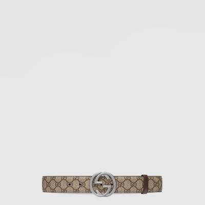구찌 남성 인터로킹 G 버클 벨트 - Gucci Mens Interlocking G Buckle Belt - bel590x