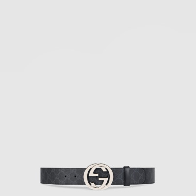 구찌 남성 인터로킹 G 버클 벨트 - Gucci Mens Interlocking G Buckle Belt - bel591x