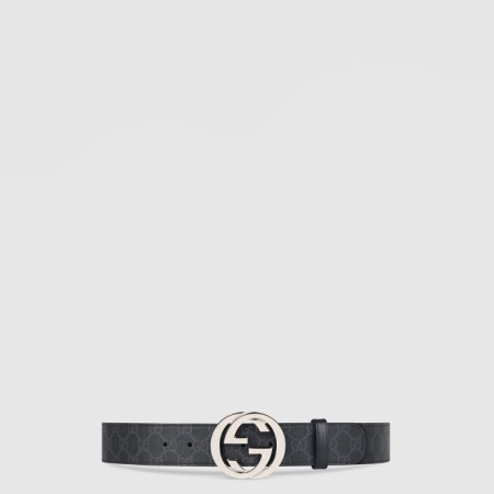 구찌 남성 인터로킹 G 버클 벨트 - Gucci Mens Interlocking G Buckle Belt - bel591x