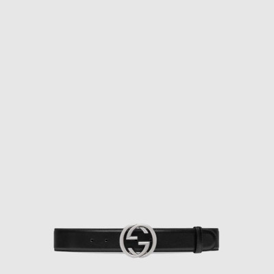 구찌 남성 인터로킹 G 버클 벨트 - Gucci Mens Interlocking G Buckle Belt - bel603x
