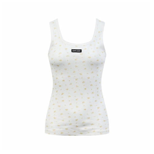 미우미우 여성 라운드 나시 - Miumiu Womens Round Sleeveless Top - mic15017x
