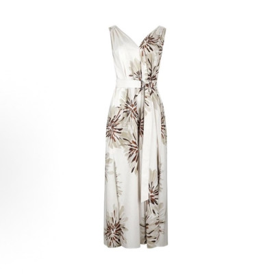 브루넬로쿠치넬리 여성 허바리움 프린트 폰지 드레스 - Brunello Cucinelli Womens Herbarium Print Pongee Dress - brc15028x