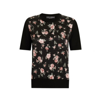 돌체앤가바나 여성 꽃무늬 티셔츠 - Dolce&Gabbana Womens Floral Tshirt - doc15038x