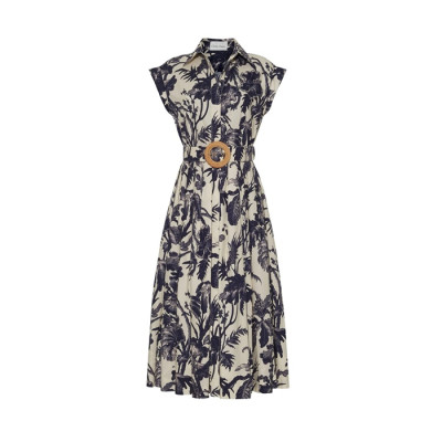 카라 카라 알바 여성 폴카 도트 미디 드레스 - Cara Cara Alba Womens Midi Dress - cac15042x