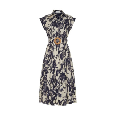 카라 카라 알바 여성 폴카 도트 미디 드레스 - Cara Cara Alba Womens Midi Dress - cac15042x