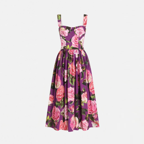 돌체앤가바나 여성 꽃무늬 미디 드레스 - Dolce&Gabbana Womens Floral Midi Dress - doc15051x