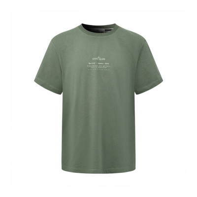 스톤아일랜드 남성 라운드 반팔 티셔츠 - Stone Island Mens Round Tshirt - stc15087x