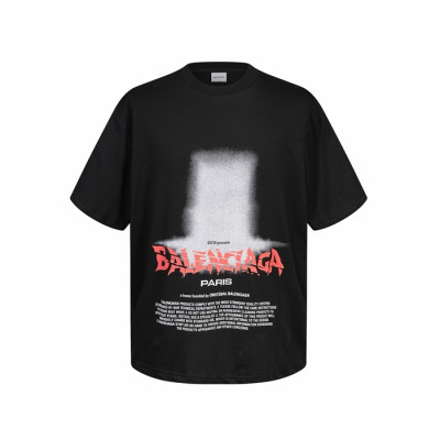 발렌시아가 남성 라운드 반팔 티셔츠 - Balenciaga Mens Round Tshirt - bac15095x