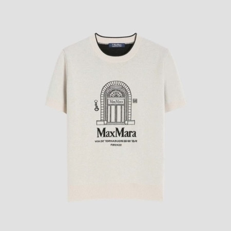 막스마라 여성 크루넥 반팔티 - Maxmara Womens Round Tshirt - mac15107x