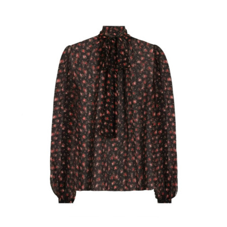 돌체앤가바나 여성 꽃무늬 타이 블라우스 - Dolce&Gabbana Womens Floral Tie Blouse - doc15160x
