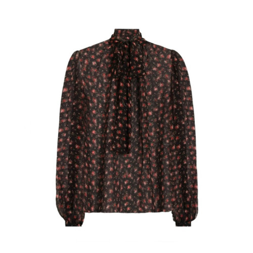돌체앤가바나 여성 꽃무늬 타이 블라우스 - Dolce&Gabbana Womens Floral Tie Blouse - doc15160x
