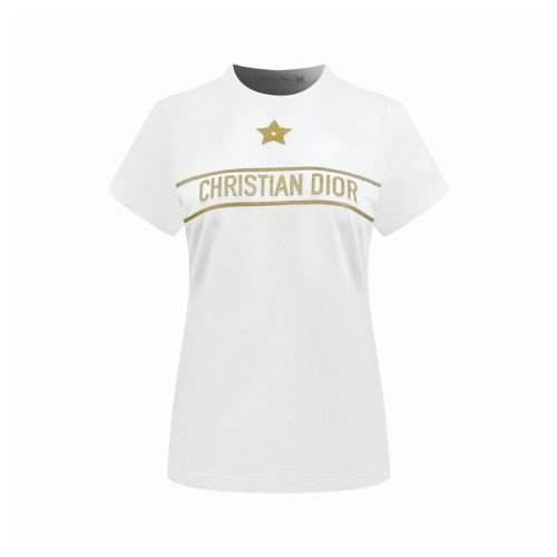 디올 여성 스타 라운드 티셔츠 - Dior Womens Star Round Tshirt - dic15195x