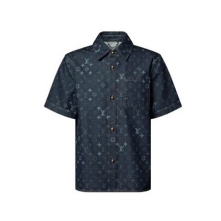 루이비통 남성 반팔 셔츠 - Louis vuitton Mens Short-sleeved Shirt - lvc15251x