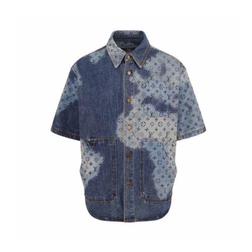 루이비통 남성 반팔 셔츠 - Louis vuitton Mens Short-sleeved Shirt - lvc15326x