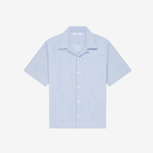 지방시 남성 스탬프 프린트 핀스트라이프 셔츠 - Givenchy Mens Stamp Print Pinstripe Shirt - gic15380x