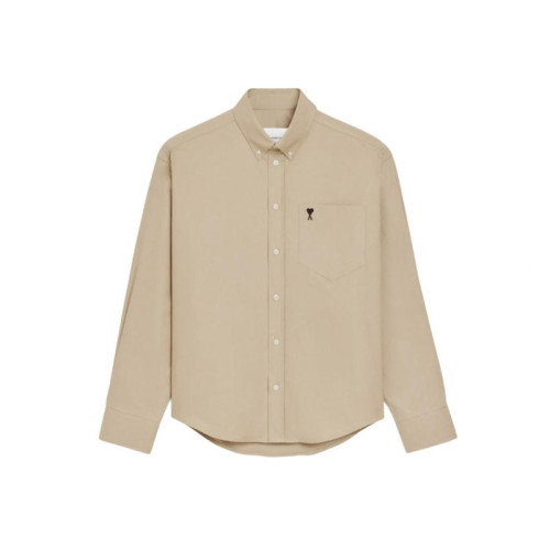 아미 남성 파리 자수 셔츠 - Ami Mens Paris Embroidered Shirt - amc15396x