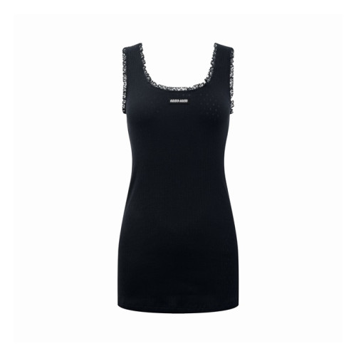 미우미우 여성 라운드 나시 - Miumiu Womens Round Sleeveless Top - mic15438x