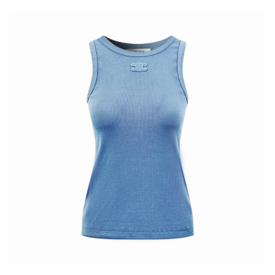 셀린느 여성 라운드 나시 - Celine Womens Sleeveless Top - cec15446x