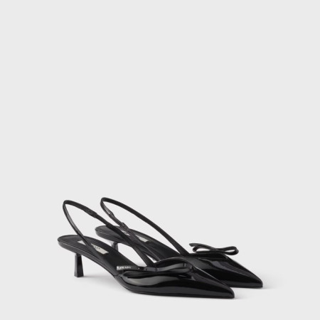 프라다 여성 보우 폰티드 토 슬링백 펌프스 - Prada Womens Bow Ponted Toe Slingback Pumps - prs14038x