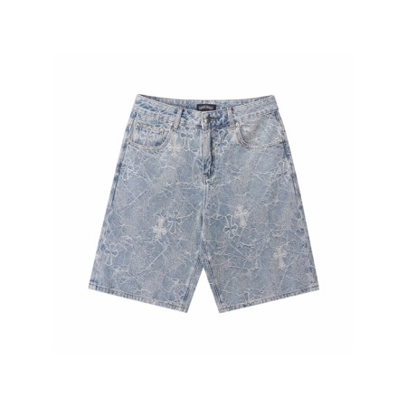 크롬하츠 남성 데님 쇼츠 - Chrom Hearts Mens Denim Shorts - chc15505x