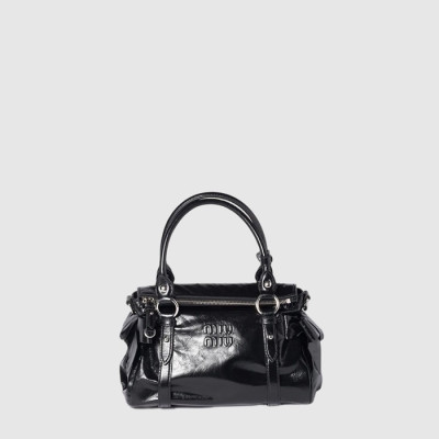 미우미우 여성 가죽 탑 핸들 백 - Miumiu Womens Leather Top Handle Bag - mib15989x
