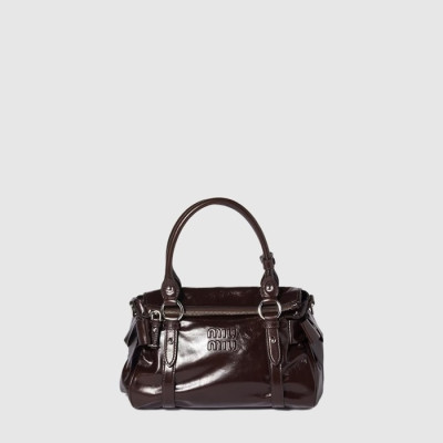 미우미우 여성 가죽 탑 핸들 백 - Miumiu Womens Leather Top Handle Bag - mib15990x