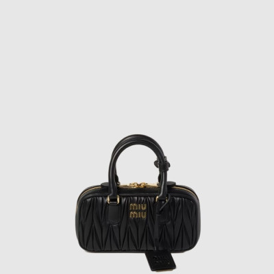 미우미우 여성 아르카디 마테라쎄 가죽 미니 백 - Miumiu Womens Arcadi Matelasse Leather Bag - mib15995x