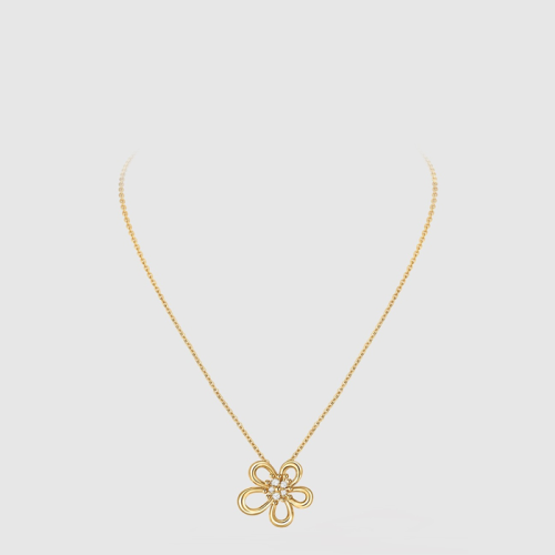 반클리프 아펠 여성 플라워 레이스 펜던트 네크리스 - Van Cleef & Arpels Womens Flower Lace Pendant Necklace - acc7835x