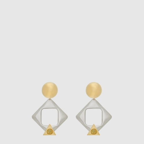 입생로랑 여성 기하학 펜던트 클립형 이어링 - Saint Laurent Womens Geometric Pendant Clip On Earring - acc7902x