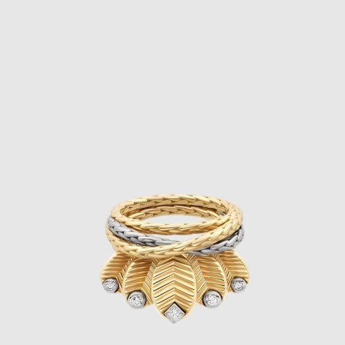 까르띠에 여성 그랑 드 카페 링 다이아몬드 - Cartier Womens Grand de Café Ring Diamond - acc7945x