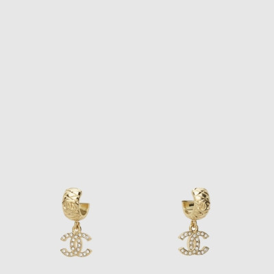 샤넬 여성 CC 퀼팅 드롭 이어링 - Chanel Womens CC Quilted Drop Earring - acc7972x