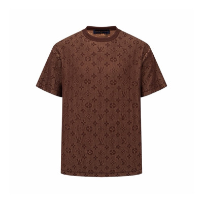 루이비통 남성 라운드 티셔츠 - Louis vuitton Mens Round Tshirt - lvc15814x