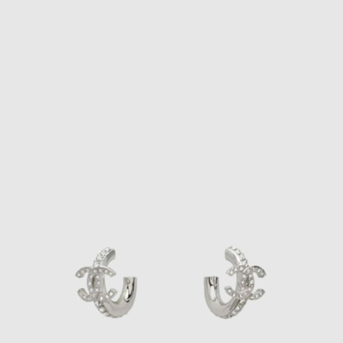 샤넬 여성 크리스탈 후프 이어링 - Chanel Womens Crystal Hoop Earring - acc8058x