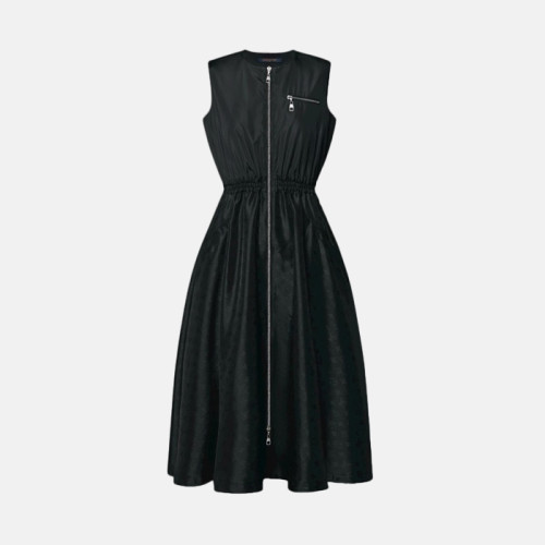 루이비통 여성 모노그램 포인트 집업 드레스 - Louis vuitton Womens Monogram Accent Zip Up Dress - lvc15973x