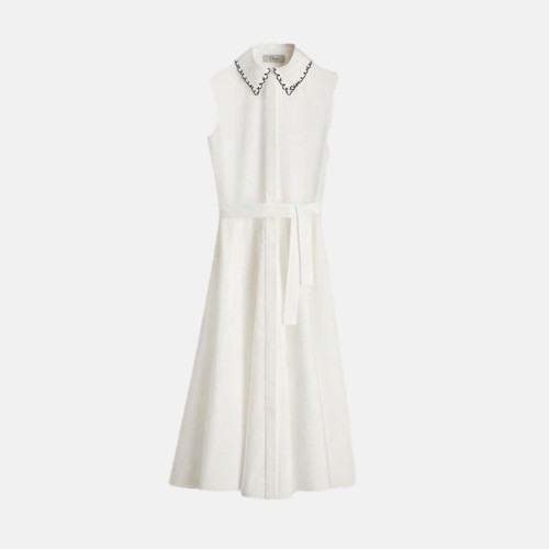 디올 여성 자수 민소매 셔츠 원피스 - Dior Womens Sleeveless Shirtdress - dic15988x