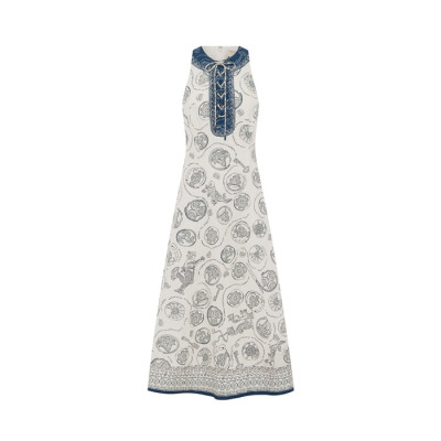 알레마이스 여성 럭키 레이스업 미디 드레스 - Alémais Womens Lucky Lace-Up Midi Dress - doc16019x