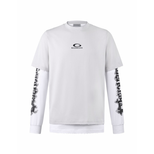 발렌시아가 남성 라운드 긴팔티 - Balenciaga Mens Round Tshirt - bac16005x