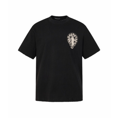 크롬하츠 남성 라운드 반팔티 - Chrom Hearts Mens Round Tshirt - chc16121x
