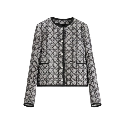 디올 여성 마크로카나쥬 재킷 - Dior Womens Macrocannage Jacket - dic16138x