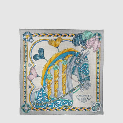 에르메스 여성 하르네 드 쾨르 스카프 - Hermes Womens Harnais de Coeur scarf - acc8279x