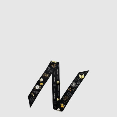 샤넬 여성 CC 시그니처 실크 트윌리 - Chanel Womens CC Signature Silk Twilly - acc8364x
