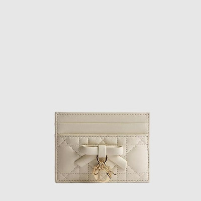 디올 여성 레이디 디올 프리지아 카드 지갑 - Dior Womens Lady Dior Freesia Card Wallet - diw1002x