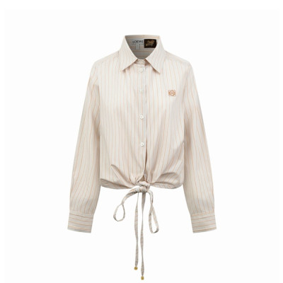 로에베 여성 이비자 블렌드 스트라이프 셔츠 - Loewe Womens Ibiza Stripe Shirt - loc16232x