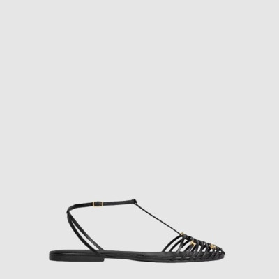 셀린느 여성 케이지 플랫 샌들 - Celine Womens Cage Flat Sandal - ces14471x