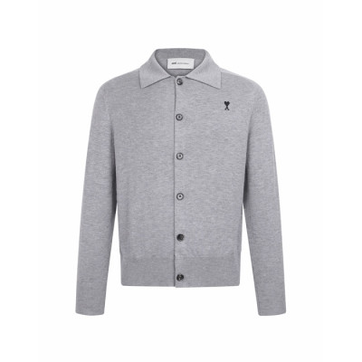 아미 남/녀 폴로 가디건 - Ami Unisex Polo Cardigan - amc16500x
