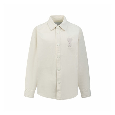 아미 남성 파리 자수 셔츠 - Ami Mens Paris Embroidered Shirt - amc16528x